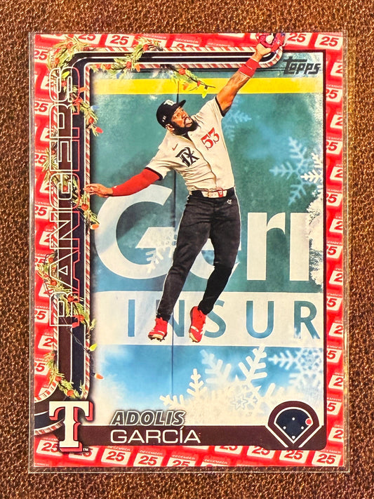 Adolis Garcia - 2025 Topps Holiday - Christmas SP /25 - Rangers