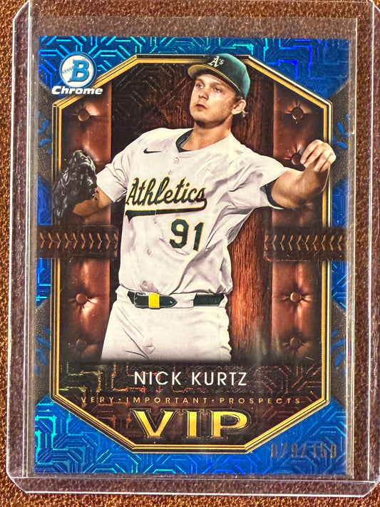 Nick Kurtz - 2025 Bowman - BLUE Mojo VIP /150 - Athletics