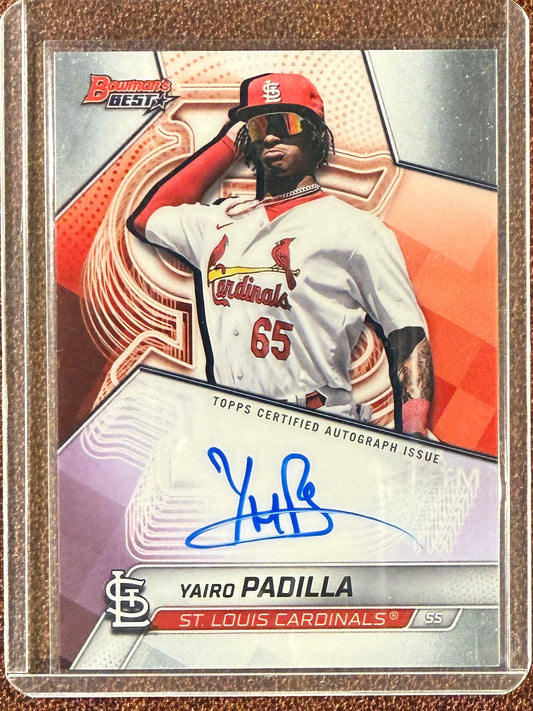 Yairo Padilla - 2025 Bowmans Best - AUTO - Cardinals
