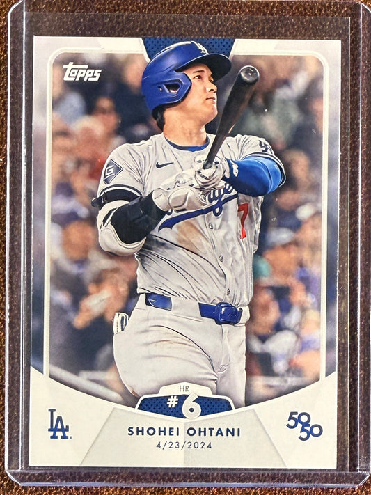 Shohei Ohtani - 2024 Topps 50/50 - HR #6 Base - Dodgers