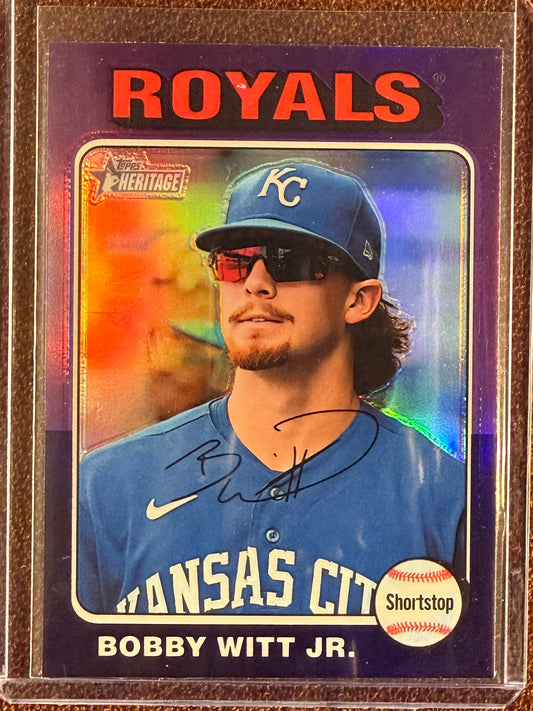 Bobby Witt Jr - 2024 Topps Heritage - PURPLE Refractor - Royals