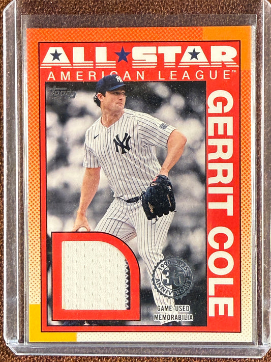 Gerrit Cole - 2025 Topps Series 2 - 1990 Game Used RELIC - Yankees