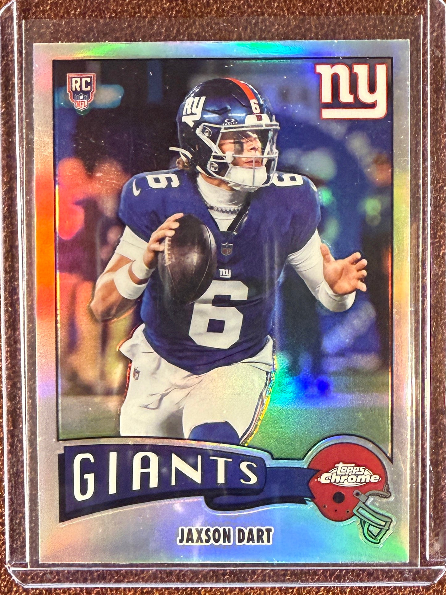 Jaxson Dart - 2025 Topps Chrome - Rookie 1975 Throwback Refractor - Giants