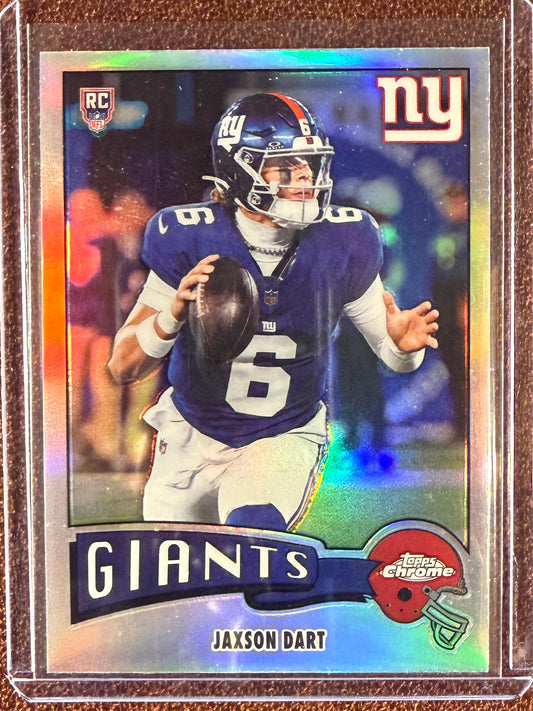 Jaxson Dart - 2025 Topps Chrome - Rookie 1975 Throwback Refractor - Giants