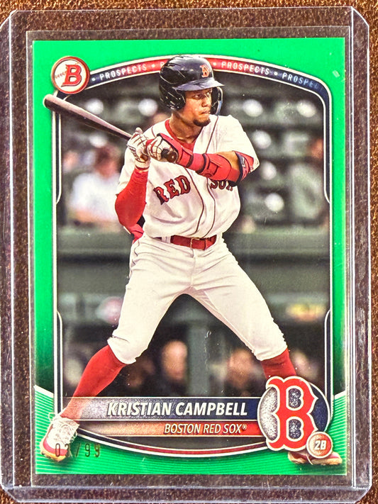 Kristian Campbell - 2025 Bowman - GREEN Paper /99 - Red Sox