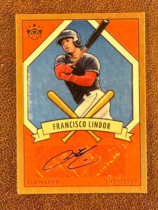 Franciso Lindor - 2019 Panini Diamond Kings - DK205 AUTO - Guardians