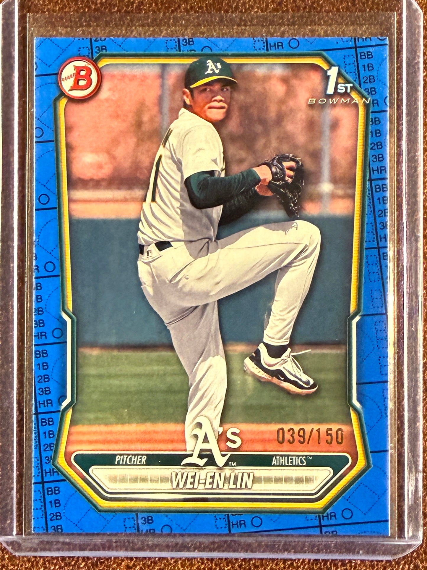 Wei En Lin - 2026 Bowman - BLUE Pattern /150 - Athletics