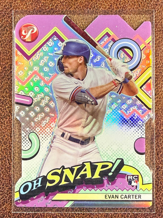 Evan Carter - 2024 Topps Pristine - Oh Snap Rookie - Rangers