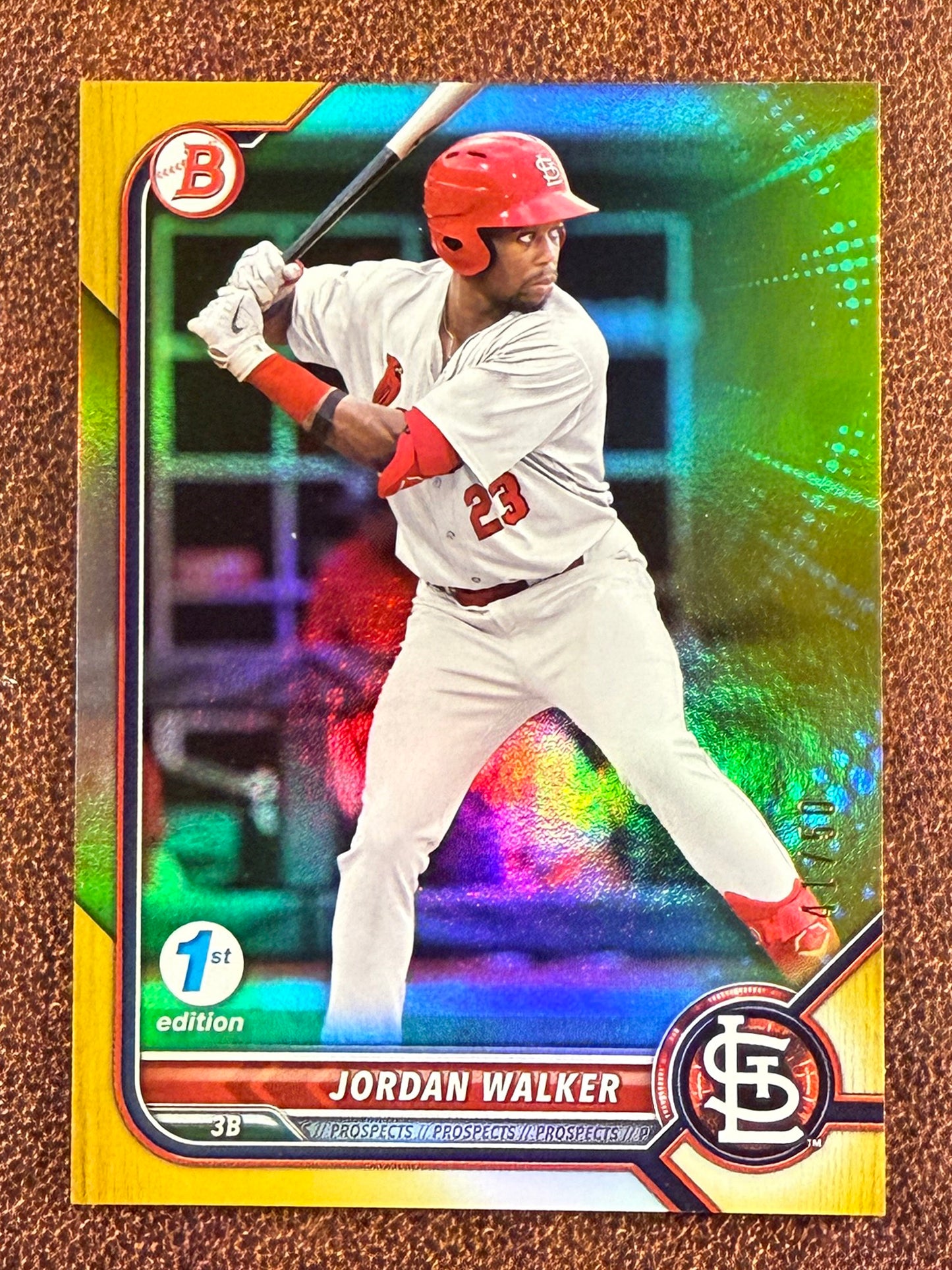 Jordan Walker - 2022 Bowman - GOLD 1st Bowman /50 - Cardinals