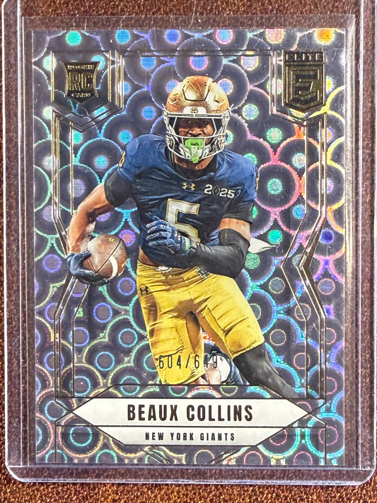 Beaux Collins - 2025 Panini Donruss Elite - Rookie Lavender Pyramids /649 - Giants