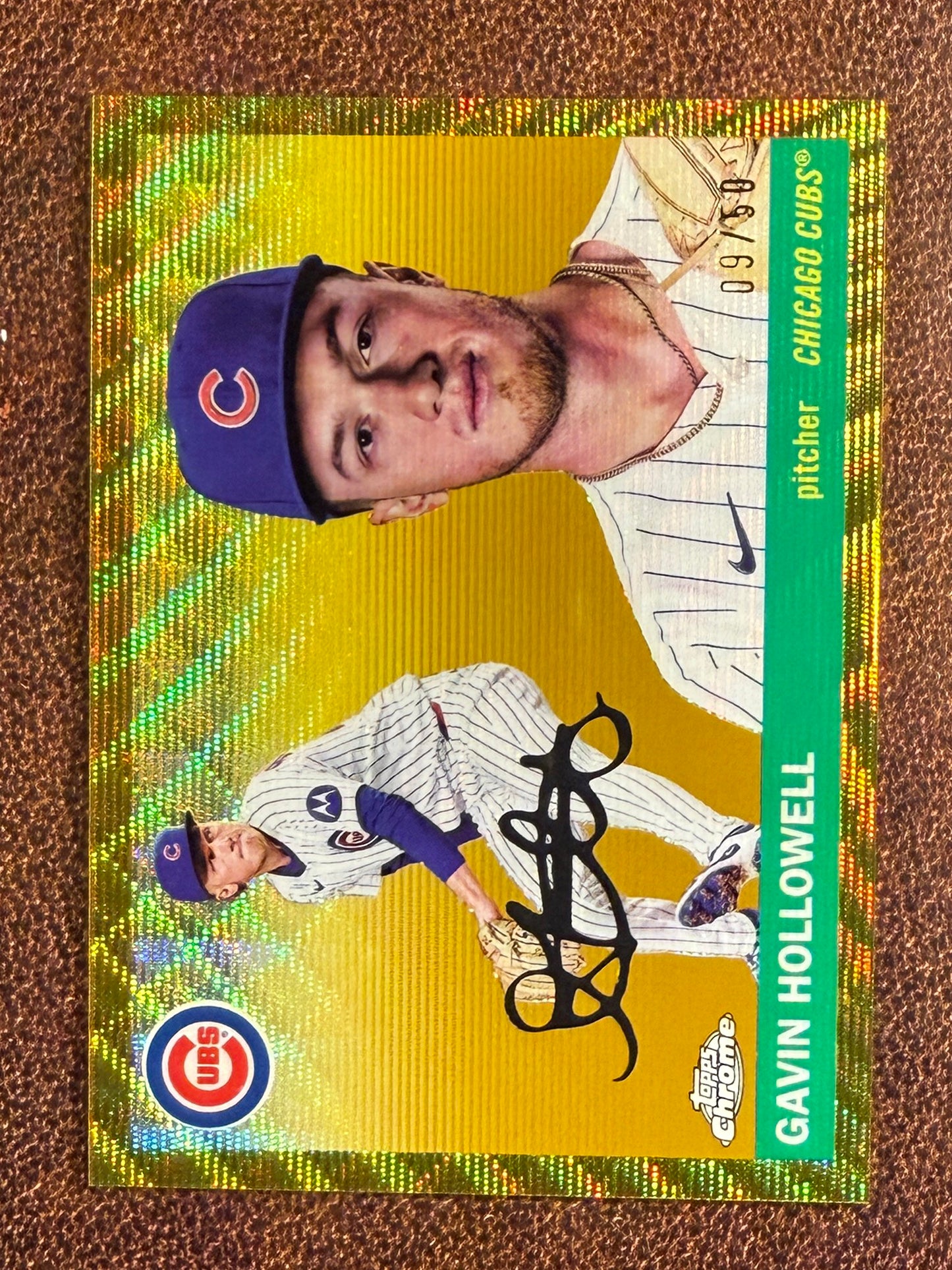 Gavin Hollowell - 2025 Topps Chrome Platinum - GOLD Wave Refractor /50 - Cubs