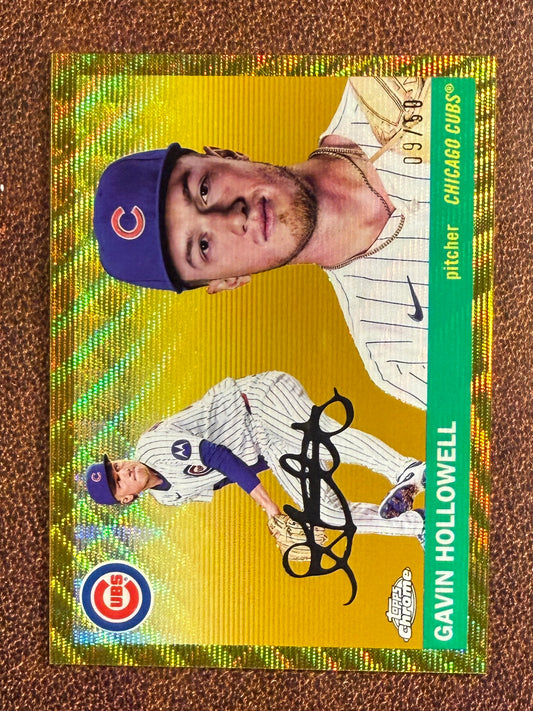 Gavin Hollowell - 2025 Topps Chrome Platinum - GOLD Wave Refractor /50 - Cubs