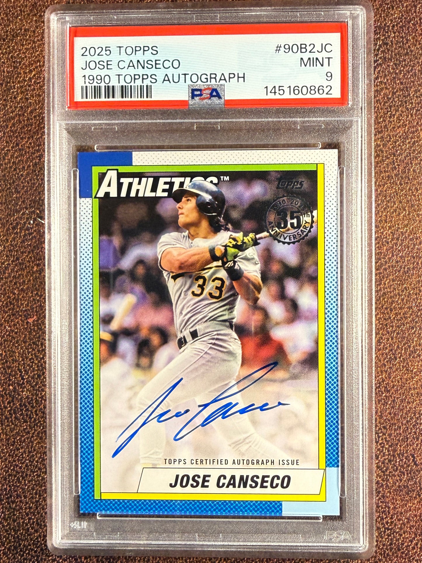 Jose Canseco - 2025 Topps Series 2 - 1990 AUTO (PSA 9) - Athletics