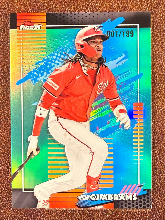 CJ Abrams - 2026 Topps Finest - AQUA Uncommon /199 - Nationals