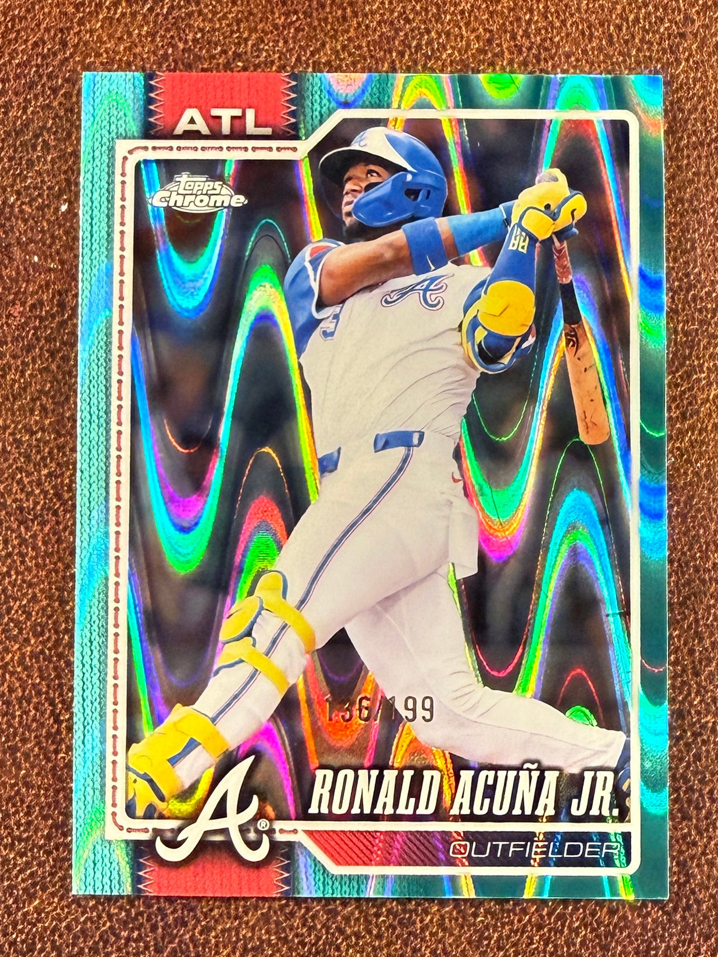 Ronald Acuna Jr. - 2026 Topps Chrome - AQUA Raywave /199 - Braves