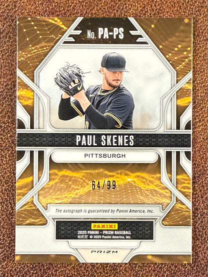 Paul Skenes - 2025 Panini Prizm - RED Prizmatrix AUTO /99 - Pirates