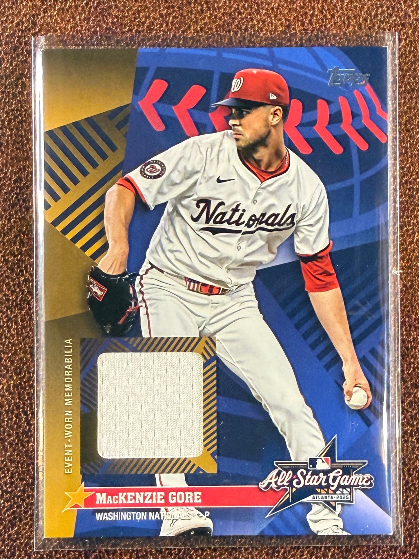 MacKenzie Gore - 2025 Topps Update - All Star Sitches GOLD RELIC /50 - Nationals