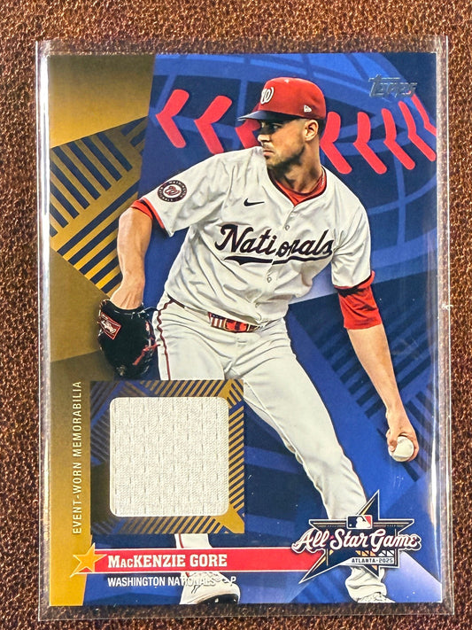 MacKenzie Gore - 2025 Topps Update - All Star Sitches GOLD RELIC /50 - Nationals