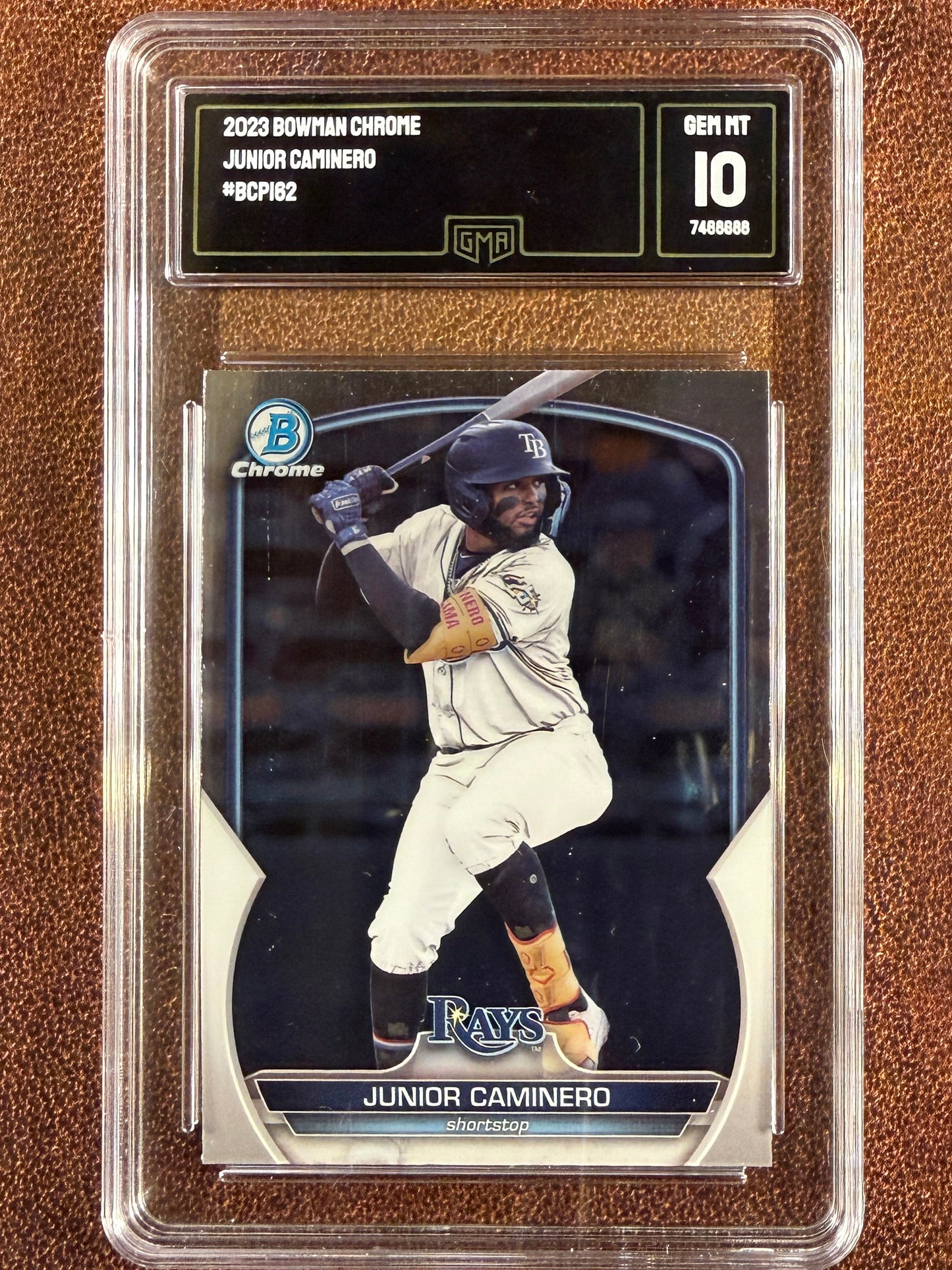 Junior Caminero - 2023 Bowman Chrome - Prospect (GMA 10) - Rays