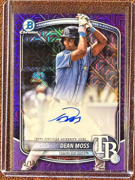 Dean Moss - 2025 Bowman Chrome - PURPLE Mojo /199 AUTO - Rays
