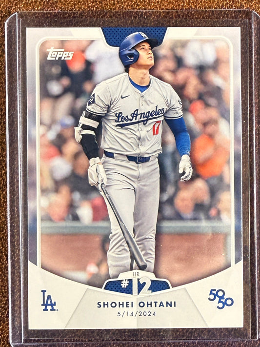 Shohei Ohtani - 2024 Topps 50/50 - HR #12 Base - Dodgers