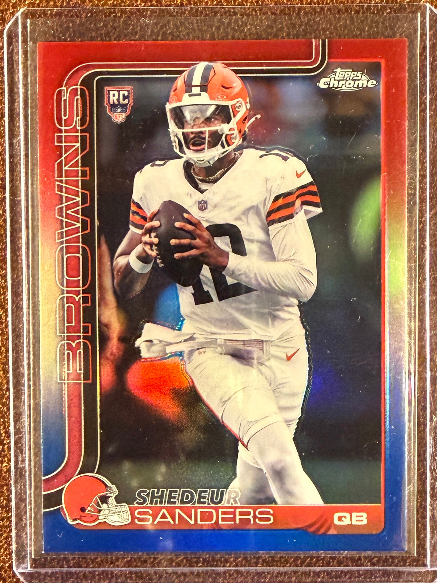 Shedeur Sanders - 2025 Topps Chrome - Rookie Red White & Blue - Browns