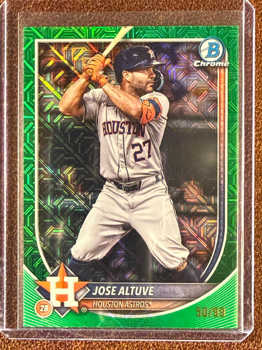 Jose Altuve - 2025 Bowman Chrome - GREEN Mojo /99 - Astros