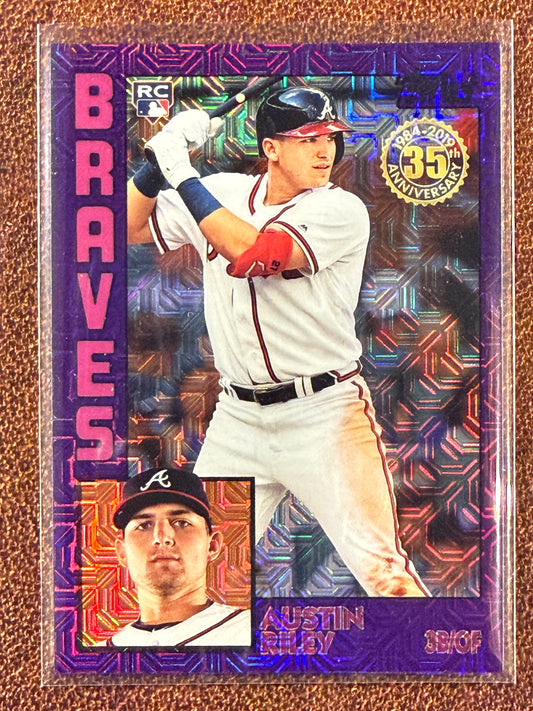 Austin Riley - 2019 Topps - Rookie PURPLE 1984 MOJO /75 - Braves