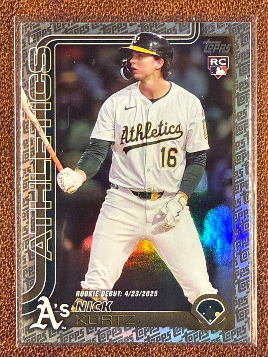 Nick Kurtz - 2025 Topps Update - Rookie Debut Logo Foil - Athletics