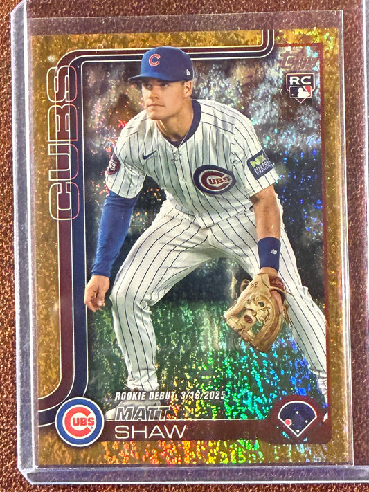 Matt Shaw - 2025 Topps Update - GOLD Holofoil /50 - Cubs