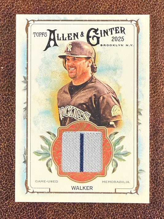 Larry Walker - 2025 Allen and Ginter - Game Used RELIC - Rockies