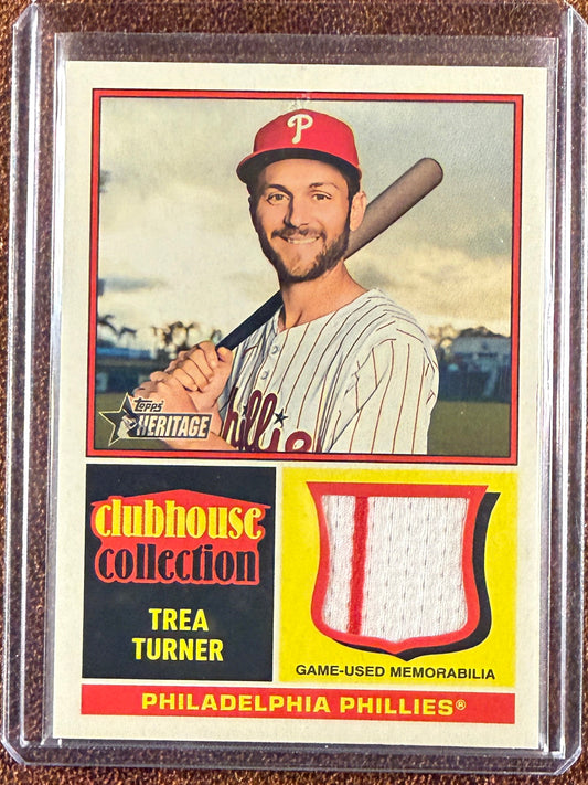 Trea Turner - 2025 Topps Heritage - Clubhouse Collection RELIC - Phillies