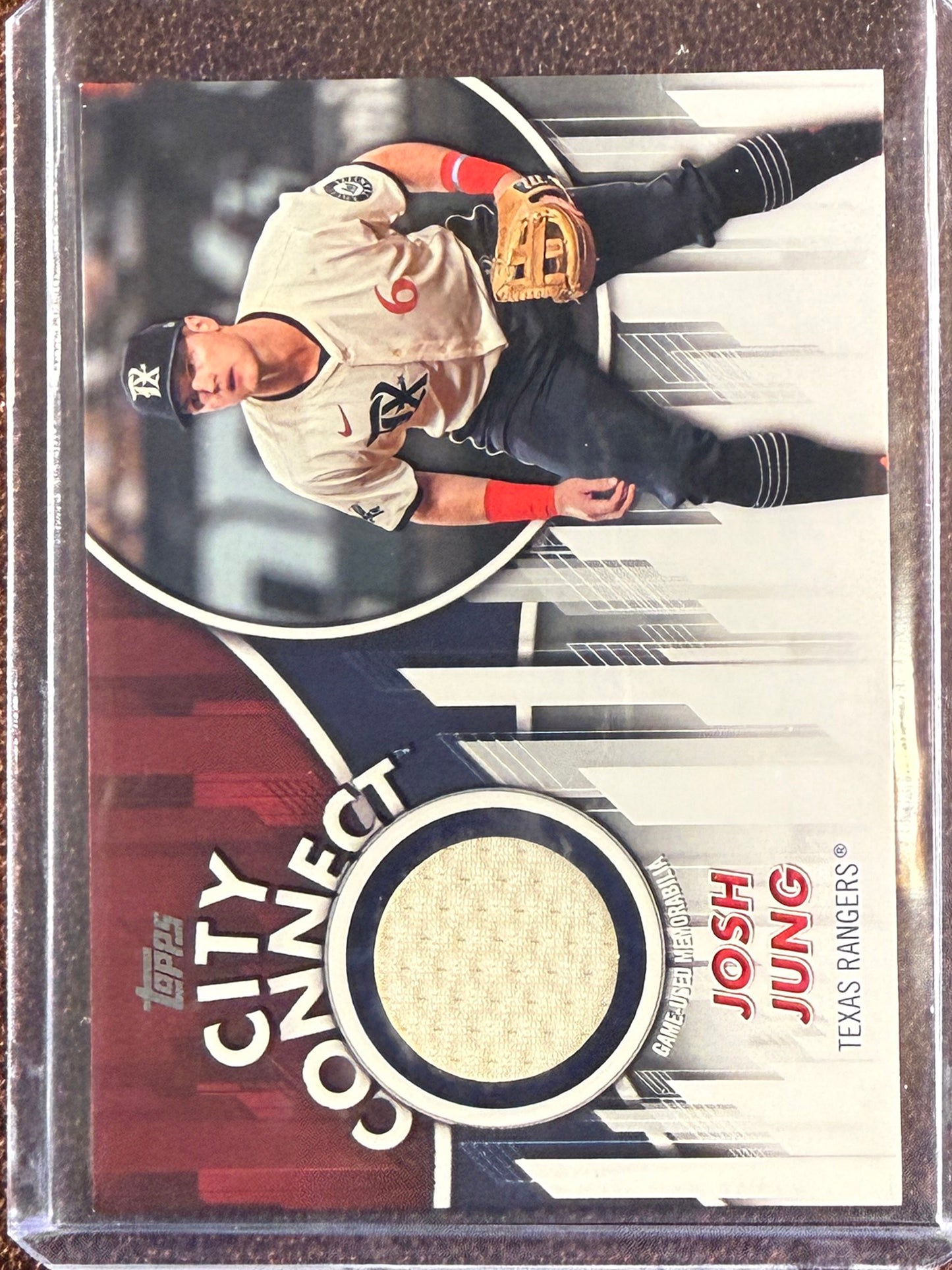 Josh Jung - 2026 Topps Series 2 - City Connect RELIC (*Slight Back Edge Whiting*) - Rangers