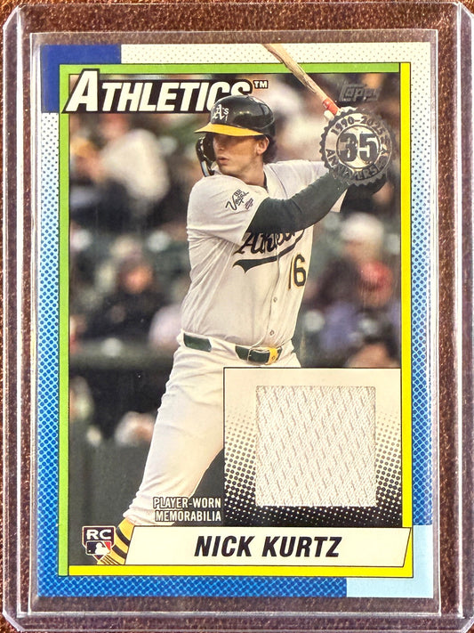 Nick Kurtz - 2025 Topps Update - 1990 Rookie RELIC - Athletics