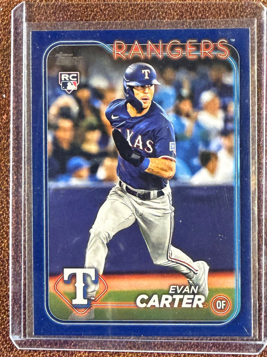 Evan Carter - 2024 Topps Series 1 - Retail Blue - Rangers