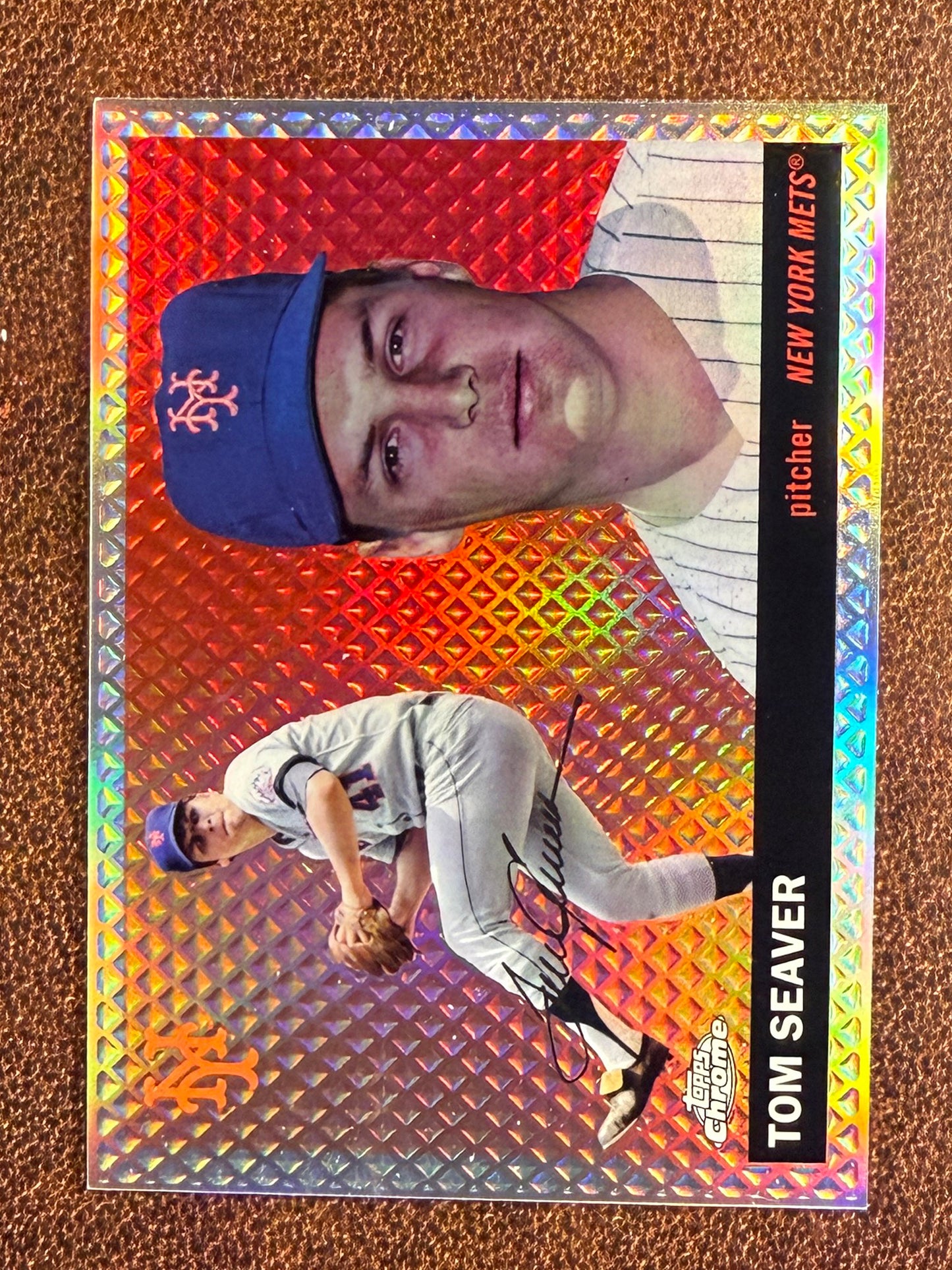 Tom Seaver - 2025 Topps Chrome Platinum - Diamond Etch Refractor /55 - Mets