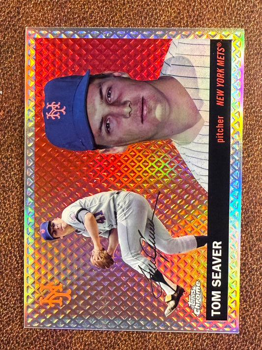 Tom Seaver - 2025 Topps Chrome Platinum - Diamond Etch Refractor /55 - Mets