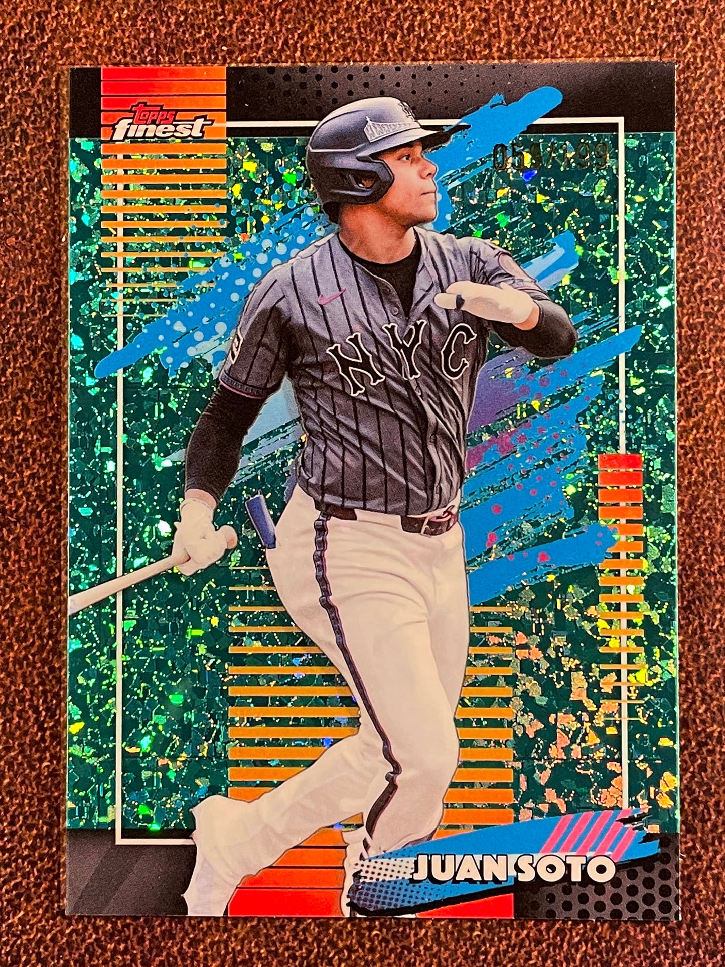 Juan Soto - 2026 Topps Finest - AQUA Uncommon Mini Diamond /199 - Mets