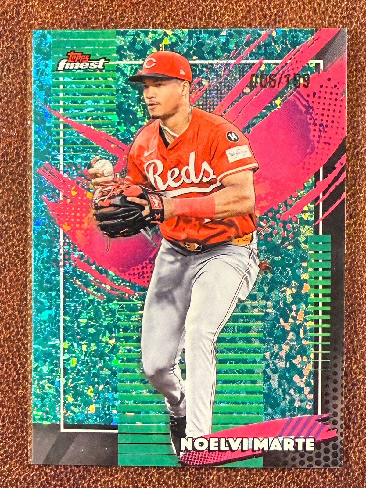 Noelvi Marte - 2026 Topps Finest - AQUA Rare Mini Diamond /199 - Reds