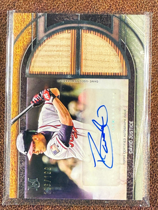 David Justice - 2025 Museum Collection - Dual RELIC AUTO - Braves