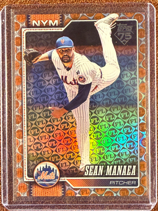 Sean Manaea - 2026 Topps Series 1 - ORANGE Spring Training Foil /25 - Mets