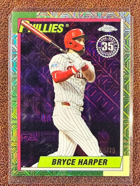 Bryce Harper - 2025 Topps Update - PURPLE 1990 MOJO - Phillies