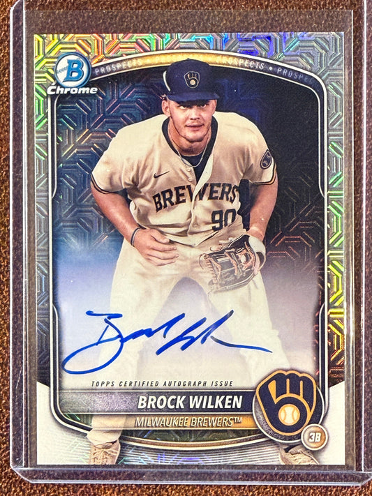 Brock Wilken - 2025 Bowman Chrome - MOJO Auto - Brewers