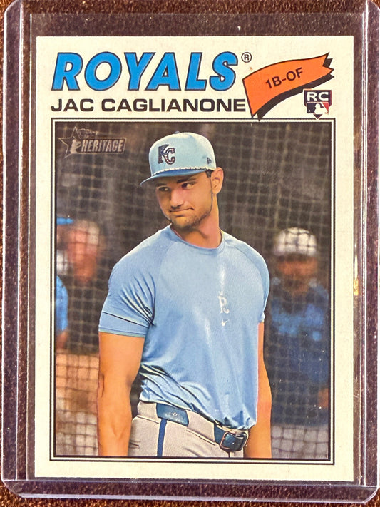 Jac Caglianone - 2026 Topps Heritage - Rookie Image Variation - Royals