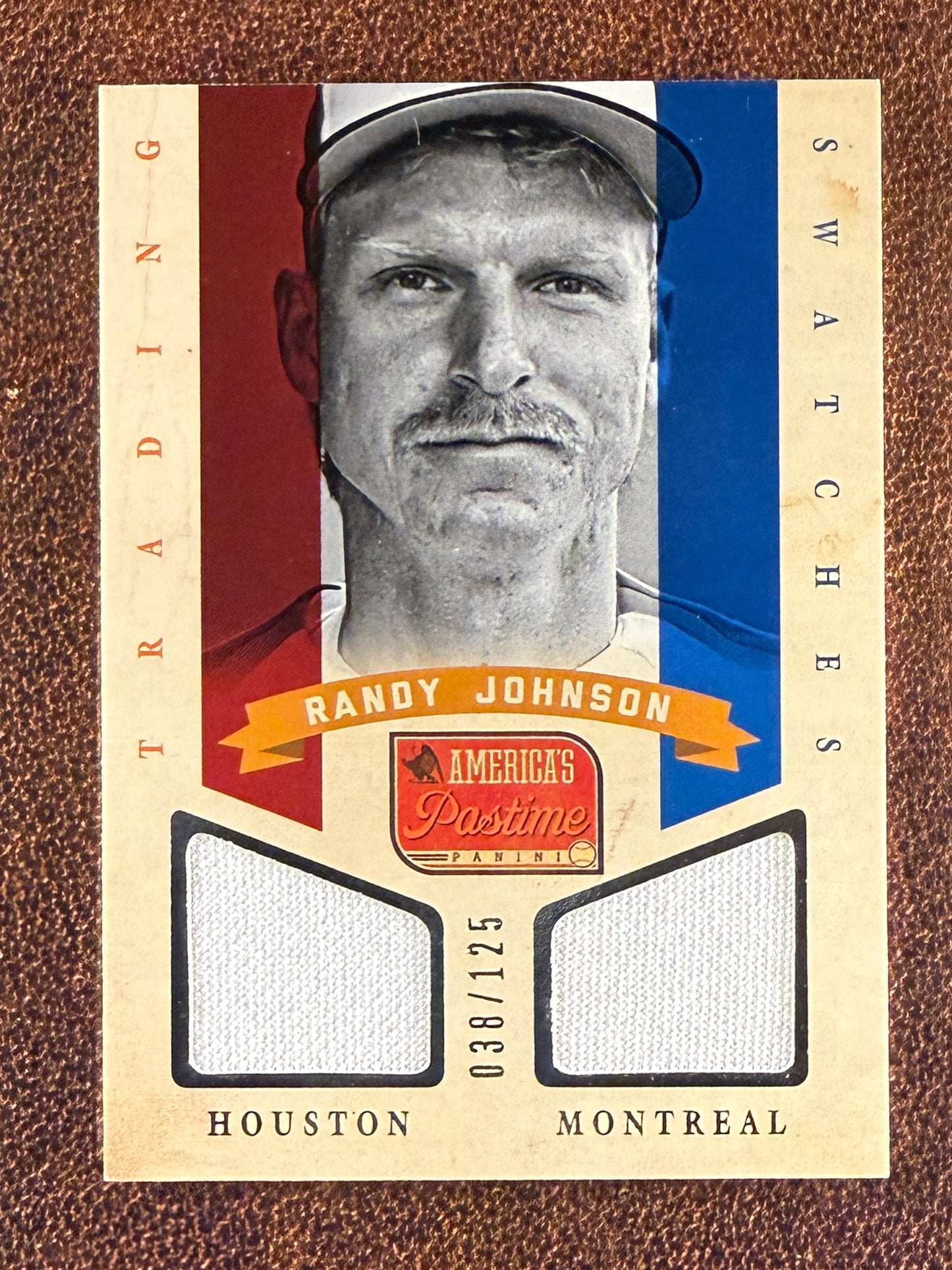 Randy Johnson - 2013 Panini Pastime - Trading Swatches RELIC /125 (*Slight Surface Issues*) - Astros