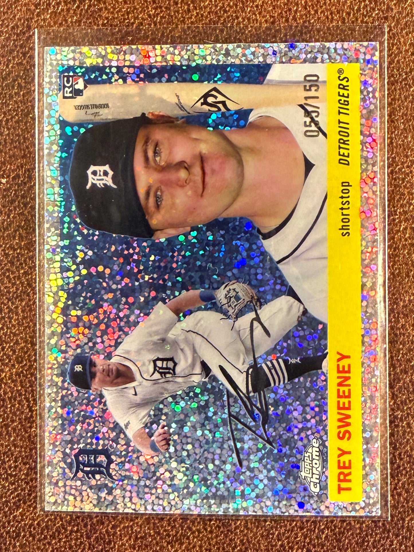 Trey Sweeney - 2025 Topps Chrome Platinum - Speckle Refractor /150 - Tigers