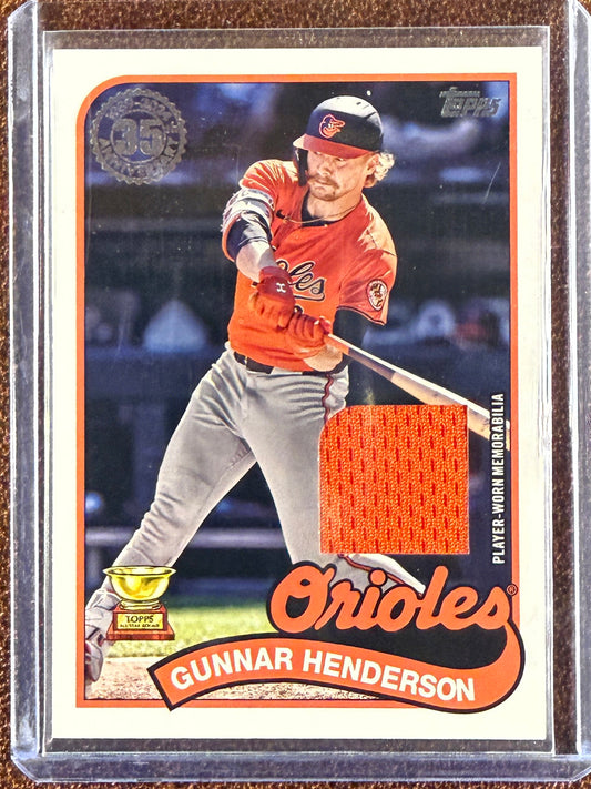Gunnar Henderson - 2024 Topps Update - 1989 Cup Card RELIC - Orioles