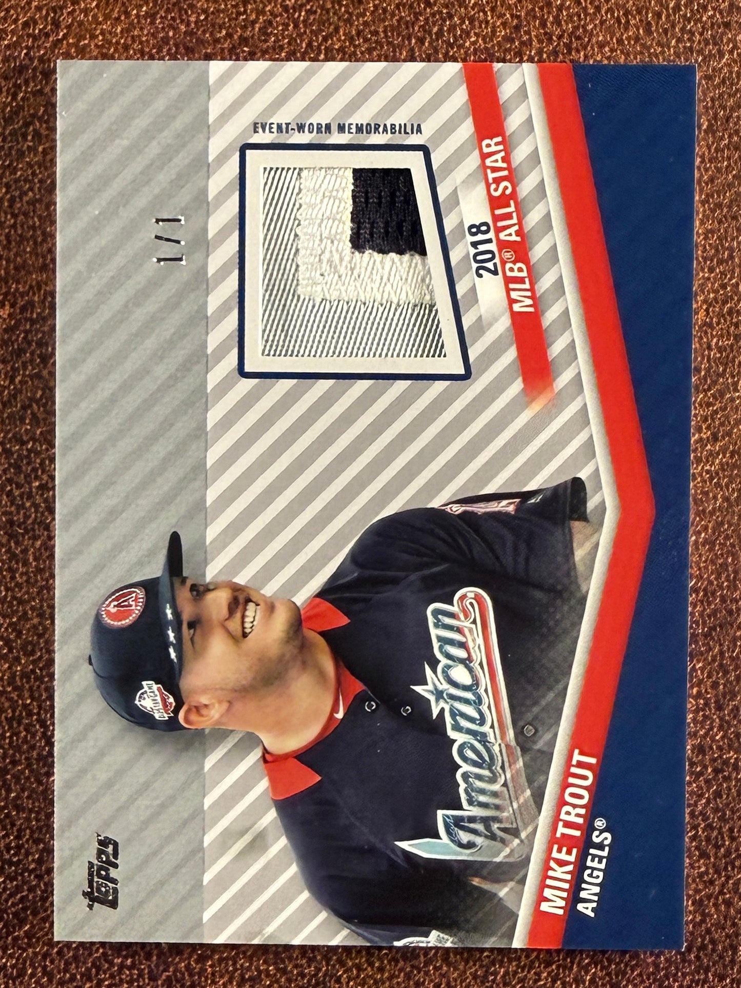 Mike Trout - 2020 Topps Update - PLATINUM All Star Stitches RELIC 1/1 - Angels
