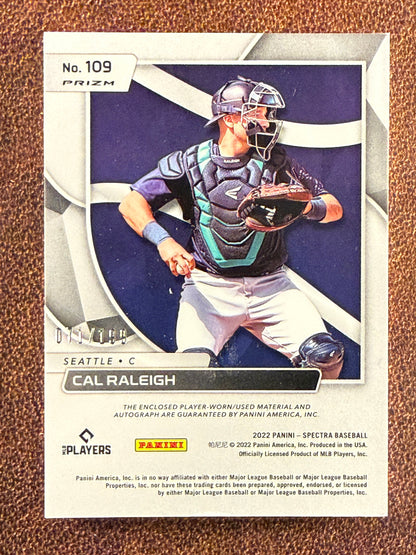 Cal Raleigh - 2022 Panini Spectra - Rookie Patch AUTO /199 (**Bottom Back Edge Issues**) - Mariners