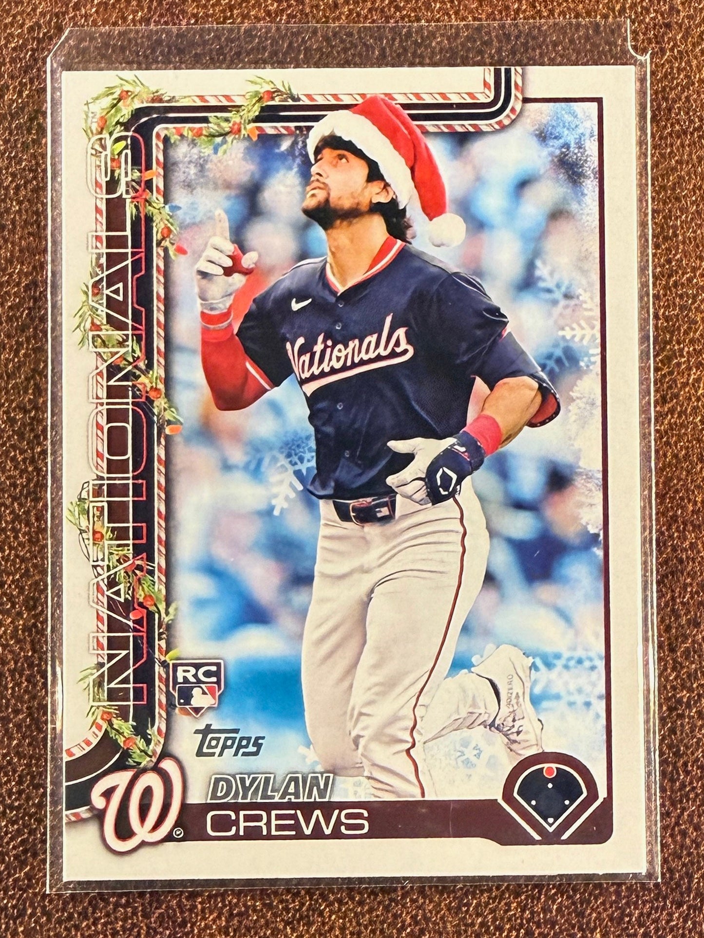 Dylan Crews - 2025 Topps Holiday - Rookie Santa Hat Variation - Nationals